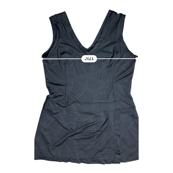 Lole Momentum UPF 50+ Black Split Flap Tank Sports Dress LARGE Activewear Casual - Picture 3 of 11